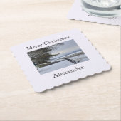 Snowy Morning Kartonnen Onderzetters (Gebogen)