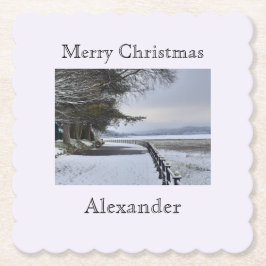 Snowy Morning Kartonnen Onderzetters