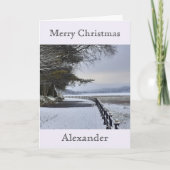 Snowy Morning Kerstmis Kaart (Voorkant)