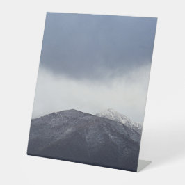Snowy Mount Bogong Reclamebord Met Voetstuk