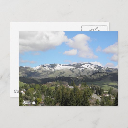 Snowy Mount Diablo Briefkaart (Voorkant / Achterkant)