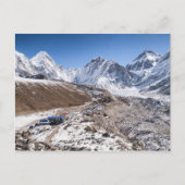 Snowy Mount Everest & Tea House, Himalayan Mountai Briefkaart (Voorkant)