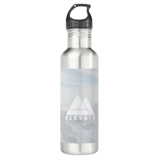 Snowy Mountain Adventure Elevate Waterfles Waterfles (Voorkant)