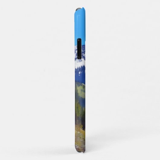 Snowy Mountain and Trees Waterverf Style Art Case-Mate iPhone Case (Achterkant/rechts)