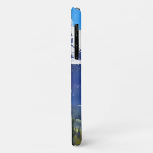 Snowy Mountain and Trees Waterverf Style Art Case-Mate iPhone Case (Achterkant/links)