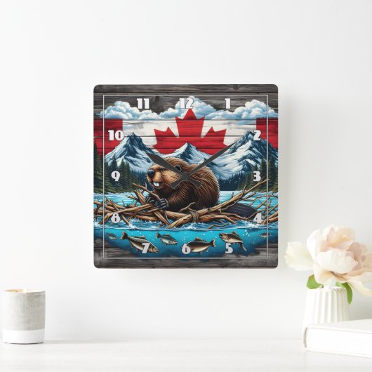 Snowy Mountain, Beaver, Canadese trots Vierkante Klok (Huis)