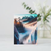 Snowy Mountain Briefkaart (Staand voorkant)