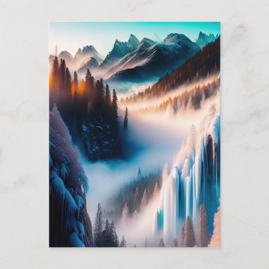 Snowy Mountain Briefkaart (Voorkant)