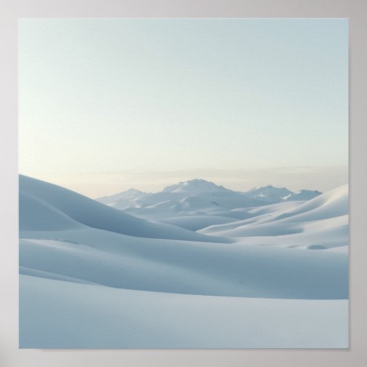 Snowy Mountain Calm Poster (Voorkant)