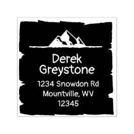 Snowy Mountain Country Lodge rustiek houten blok Zelfinktende Stempel