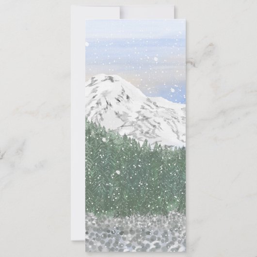 Snowy Mountain, Falling Snow & Forest Kaart (Achterkant)