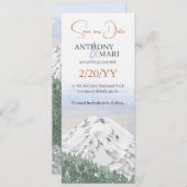 Snowy Mountain, Falling Snow & Forest Kaart (Voorkant / Achterkant)