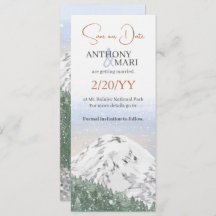 Snowy Mountain, Falling Snow & Forest