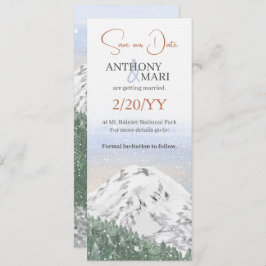 Snowy Mountain, Falling Snow & Forest Kaart