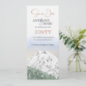 Snowy Mountain, Falling Snow & Forest Kaart (Staand voorkant)