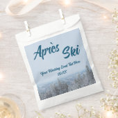 Snowy Mountain Forest Apres Ski Wedding Event Bedankzakje (Geknipt)