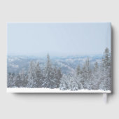 Snowy Mountain Forest Apres Ski Wedding Event Gastenboek (Achterkant)