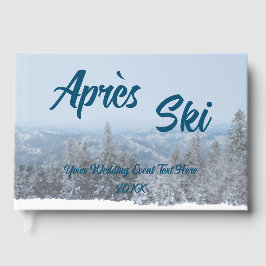 Snowy Mountain Forest Apres Ski Wedding Event Gastenboek