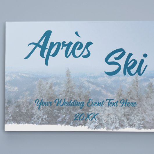 Snowy Mountain Forest Apres Ski Wedding Event Gastenboek