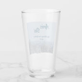 Snowy Mountain Forest Apres Ski Wedding Event Glas (Achterkant)