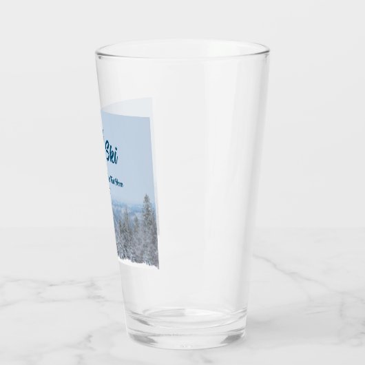Snowy Mountain Forest Apres Ski Wedding Event Glas (Links)