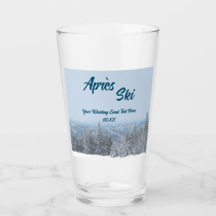 Snowy Mountain Forest Apres Ski Wedding Event Glas