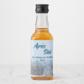 Snowy Mountain Forest Apres Ski Wedding Event Likeurfles Etiket (Voorkant)