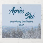 Snowy Mountain Forest Apres Ski Wedding Event Likeurfles Etiket (Enkel label)