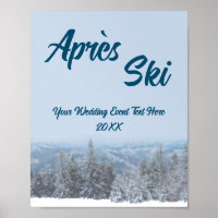 Snowy Mountain Forest Apres Ski Wedding Event