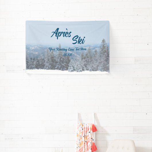 Snowy Mountain Forest Apres Ski Wedding Event Spandoek (Insitu)