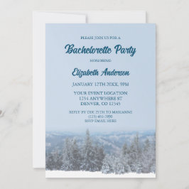 Snowy Mountain Forest Bachelorette Party Kaart