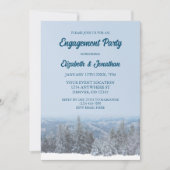 Snowy Mountain Forest Engagement Party Kaart (Voorkant)