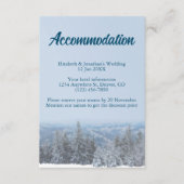 Snowy Mountain Forest Wedding Accommodatie Informatiekaartje (Voorkant)