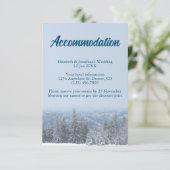 Snowy Mountain Forest Wedding Accommodatie Informatiekaartje (Staand voorkant)
