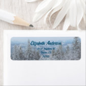 Snowy Mountain Forest Wedding Etiket (Insitu)