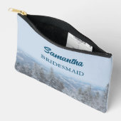 Snowy Mountain Forest Wedding Etui (Open)