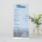 Snowy Mountain Forest Wedding Menu (Staand voorkant)