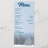 Snowy Mountain Forest Wedding Menu (Voorkant)