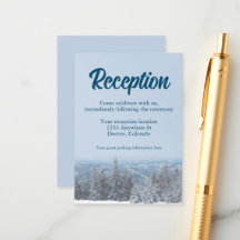 Snowy Mountain Forest Wedding Reception
