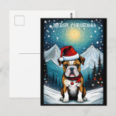 Snowy Mountain Franse Bulldog Kerstmis Briefkaart (Voorkant / Achterkant)
