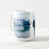 Snowy Mountain Lake Gone Gevist Koffiemok (Voorkant links)