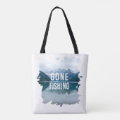 Snowy Mountain Lake Gone Gevist Tote Bag (Achterkant)