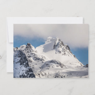 Snowy Mountain Landscape-fotokaart