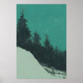 Snowy Mountain Landscape Painting Poster (Voorkant)