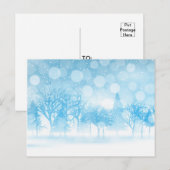 Snowy Mountain Light Blue Winter Landscape Briefkaart (Voorkant / Achterkant)