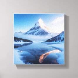 Snowy Mountain Majesty Canvas Afdruk
