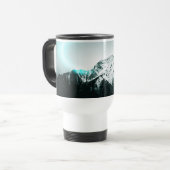 Snowy mountain mysterious blue neon light reisbeker (Voorkant links)