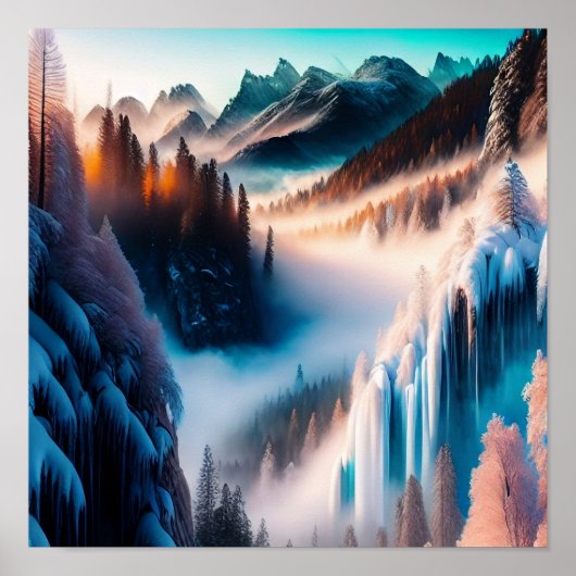 Snowy Mountain Poster (Voorkant)