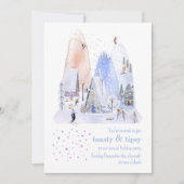 Snowy Mountain Ski Village Holiday Party 2 Kaart (Voorkant)