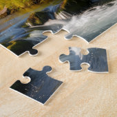 Snowy Mountain Stream Landscape Puzzle Legpuzzel (Zijkant)